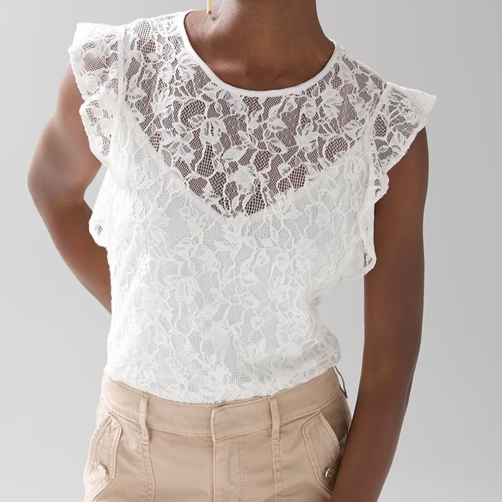 New Sleeveless Lace Top White House Black Market NWT